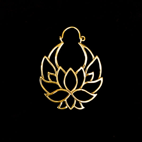 Lotus Brass Earrings