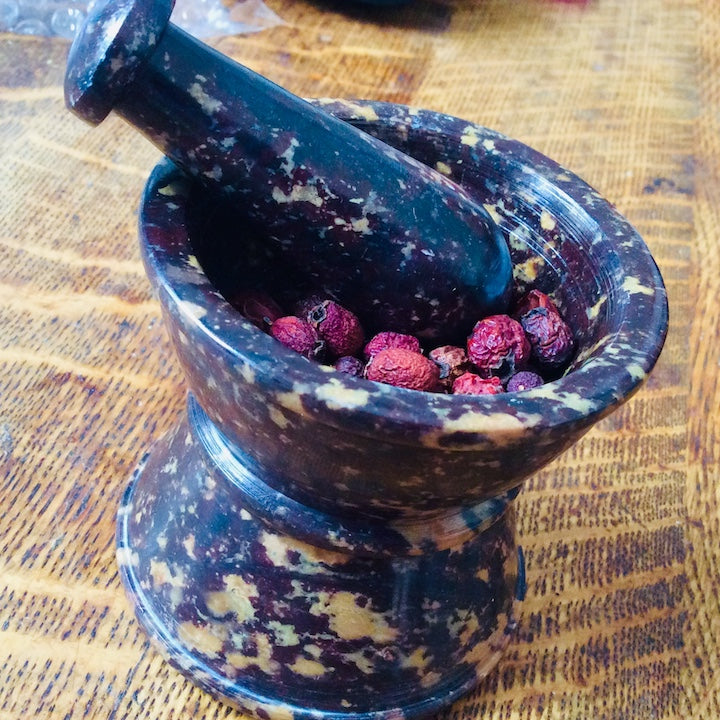 Soapstone Carved Mortar & Pestle