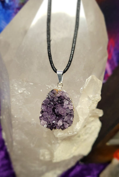 Amethyst Druzy Pendant