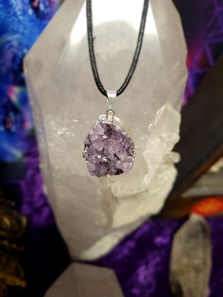 Amethyst Druzy Pendant