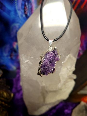 Amethyst Druzy Pendant