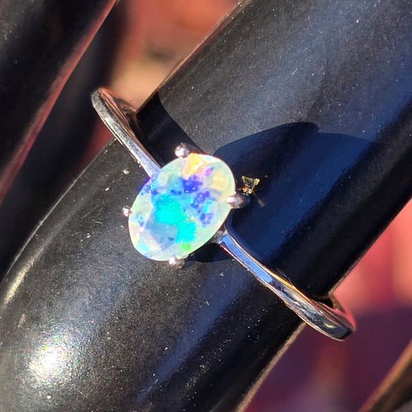 Opal and Sterling Silver Ring