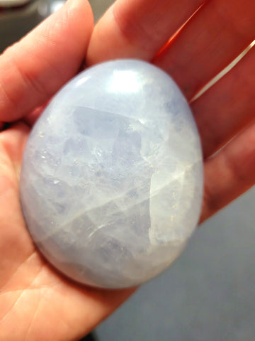 Blue Calcite Palm Stone