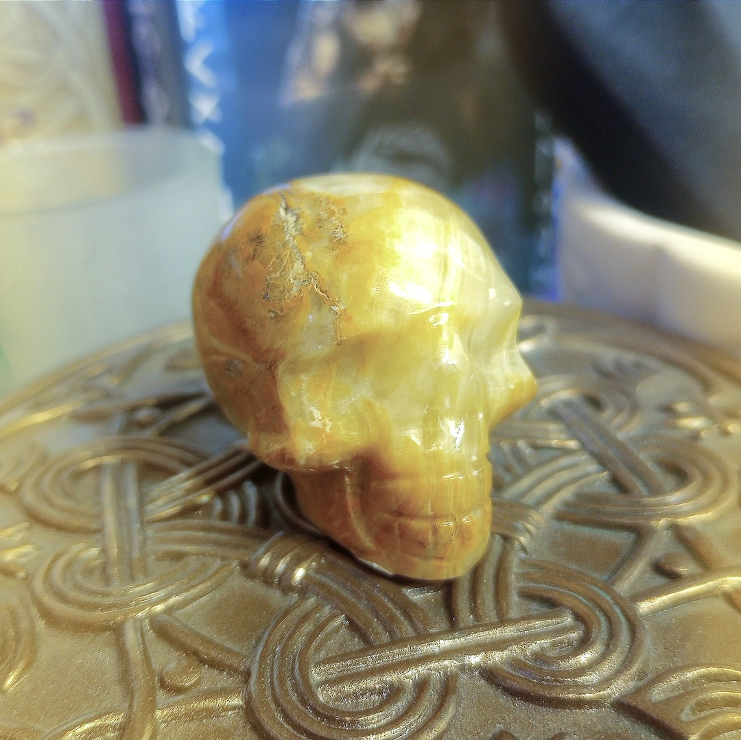 Golden Healer Crystal Skull