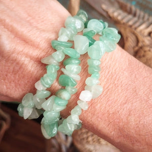 Green Aventurine Chip Bead Bracelet