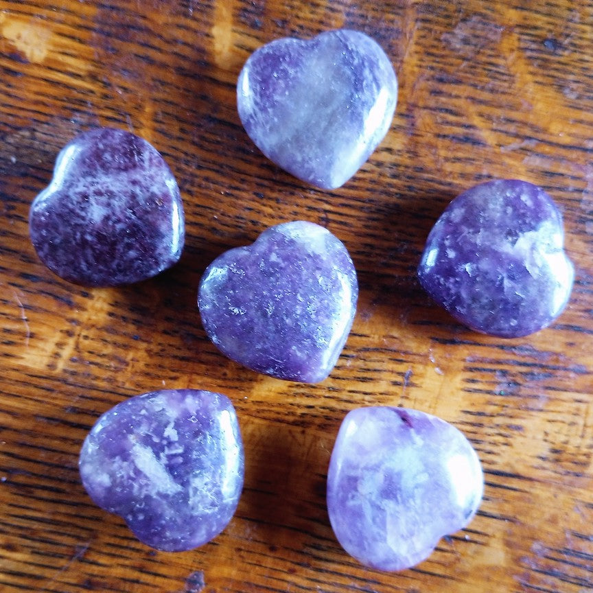 Lepidolite Hearts