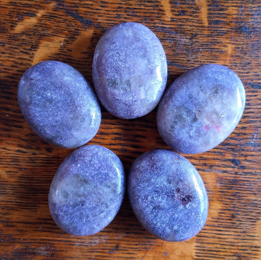 Lepidolite Palm Stones