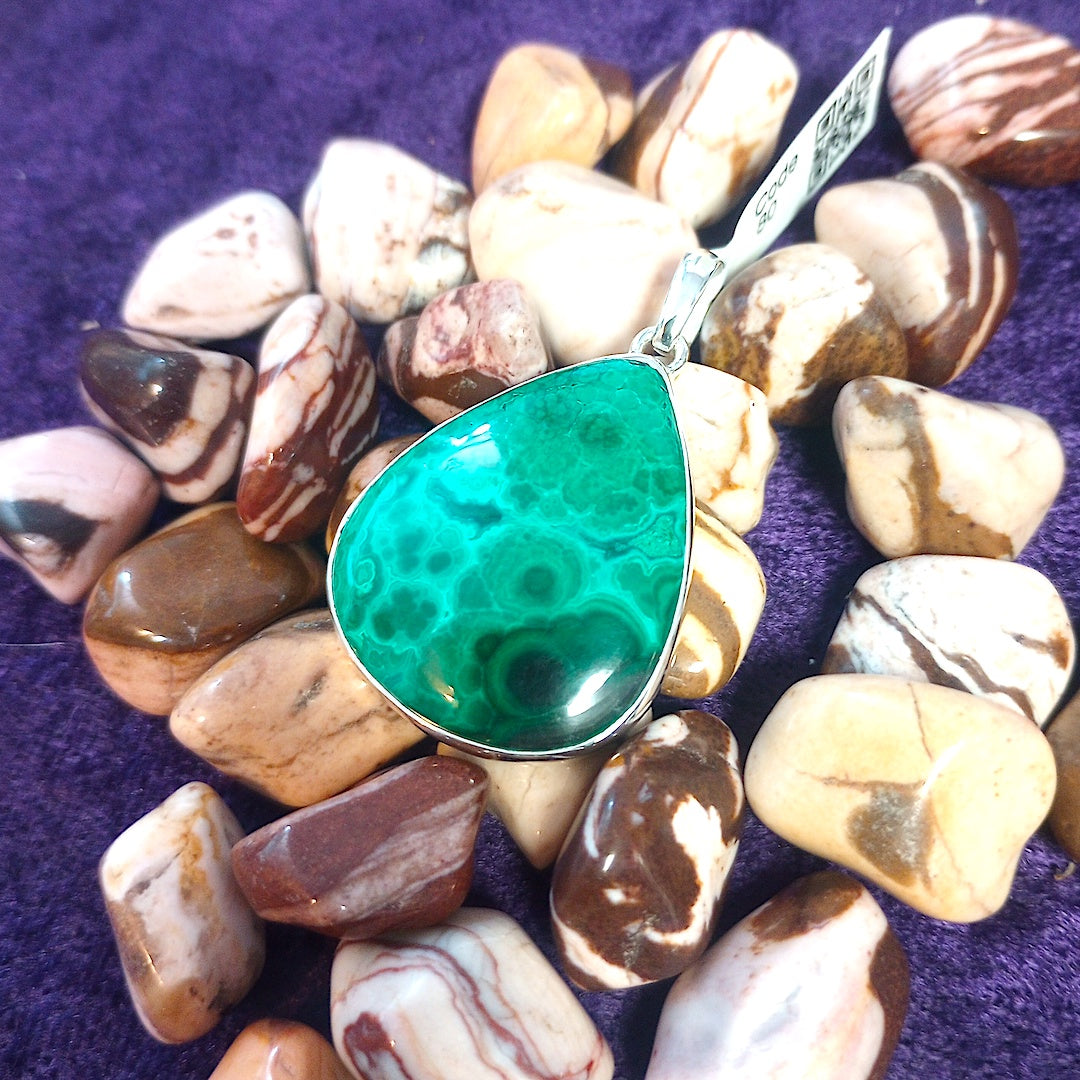 Malachite Teardrop Pendant