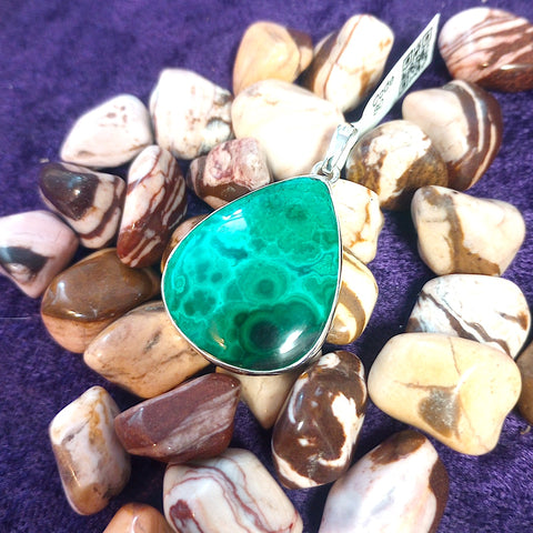 Malachite Teardrop Pendant