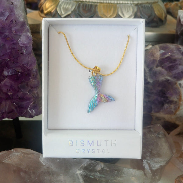 Bismuth Crystal Mermaid Pendant