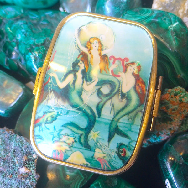 Vintage Mermaid Pillbox