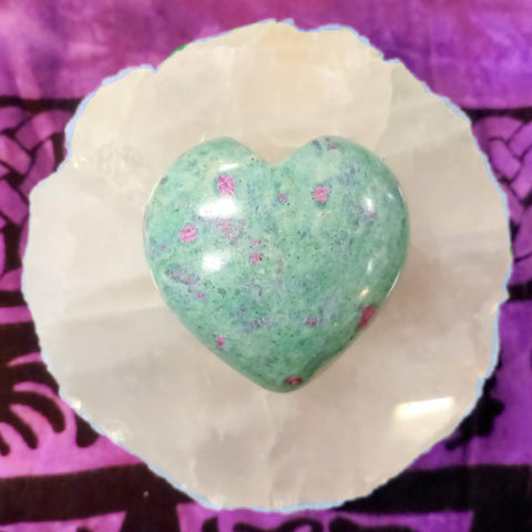 Ruby Fuchsite Heart