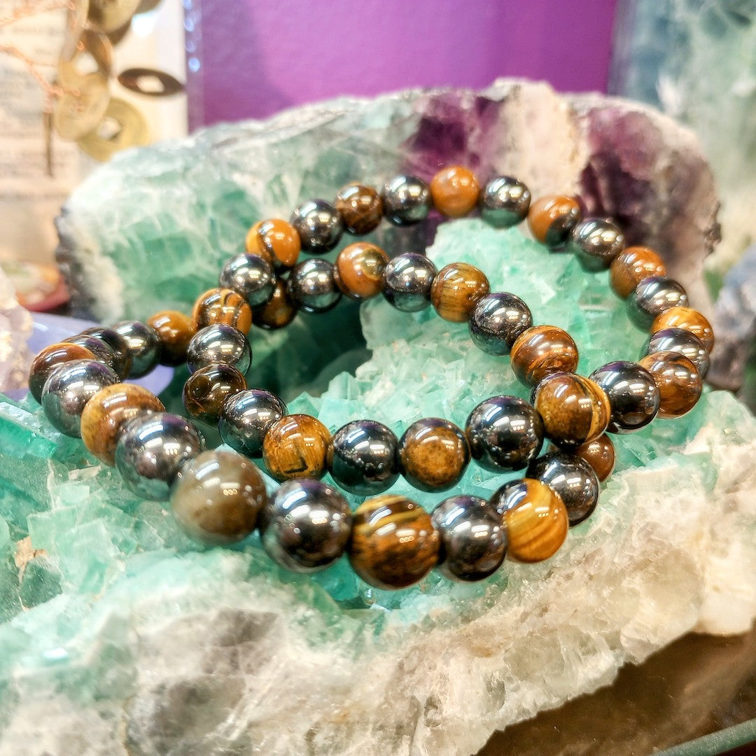 Hematite & Tiger Eye Bracelet
