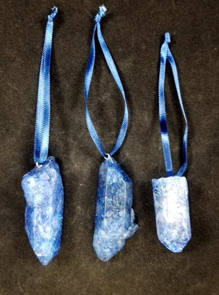 Dyed Quartz Dangle Ornaments