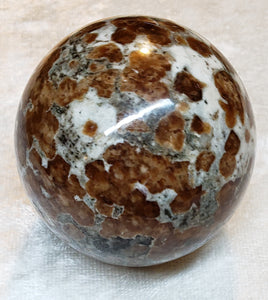 Spessartine Garnet in Limestone Sphere