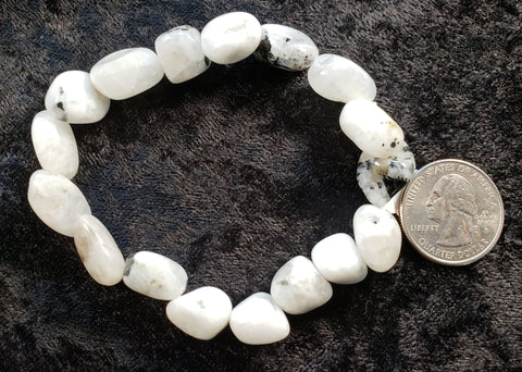 Rainbow Moonstone Chunky Bracelet