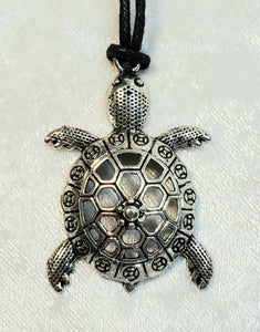 Silver Metal Sea Turtle Necklace