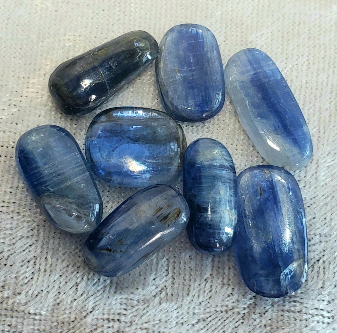 Blue Kyanite - Tumbled Blue Kyanite - Tumbled
