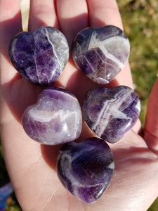 Chevron Amethyst Hearts