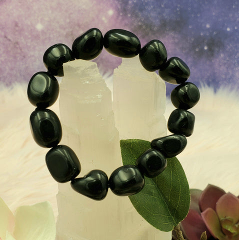 Black Obsidian Chunky Delight Bracelet