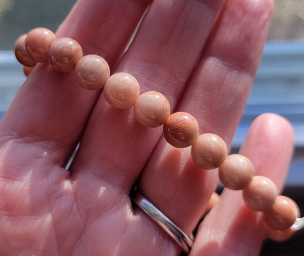 Peach Moonstone Bracelet