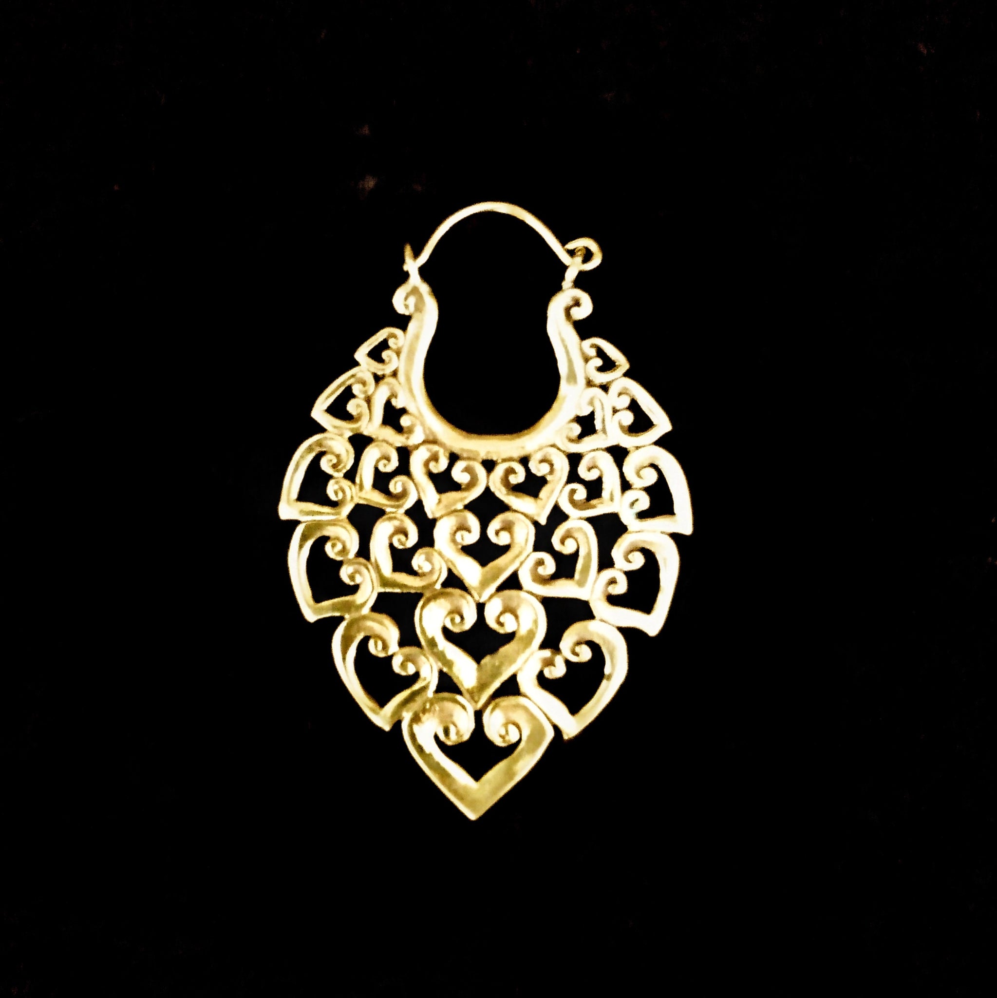 Lotus Brass Earrings