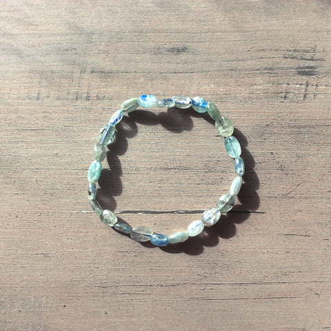 Blue Kyanite Bracelet - Oval Beads