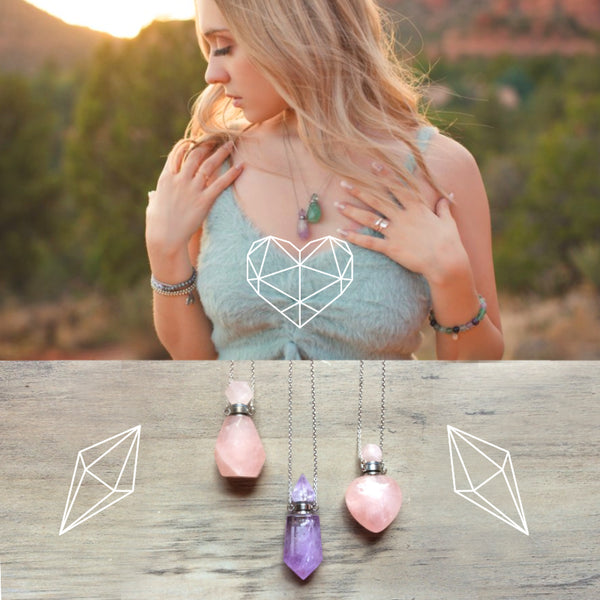 Crystal Aromatherapy Necklaces