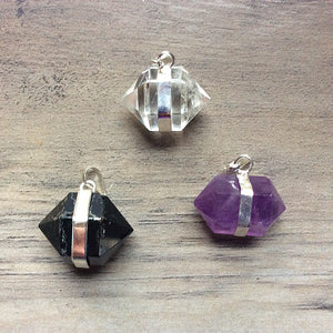 Double Terminated Point Pendants