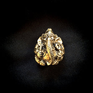 Brass Ganesha Miniature Figurine Statue