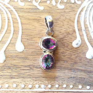 Mystic Topaz Sterling Silver Pendant