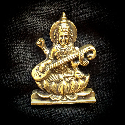 Sarasvati Brass Pendant