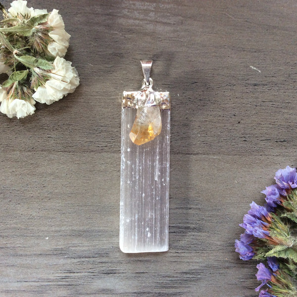 Selenite Pendants