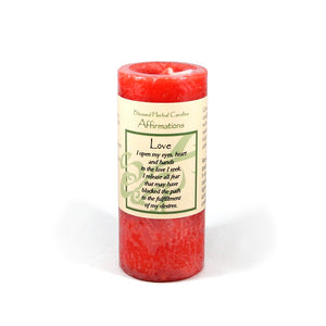 Blessed Herbal Affirmation Candle LOVE